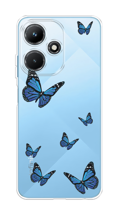 

Чехол Homey на Infinix Hot 30i "Blue butterflies", Синий;черный, 3104150-1