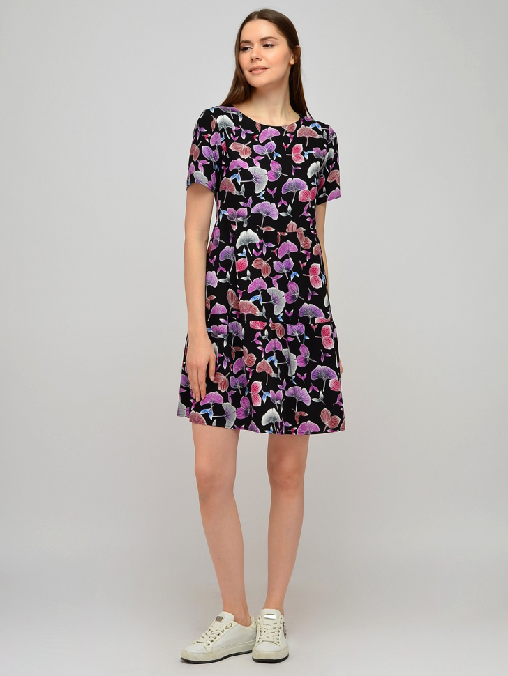 

Платье VISERDI 9023-чцв 451880 цв. черно-розовый р.50, 9023-чцв 451880