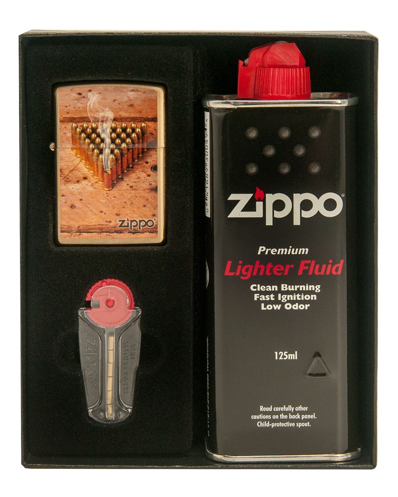 

Набор ZIPPO: зажигалка 28674 бензиновая, топливо, кремний для зажигалки, 28674