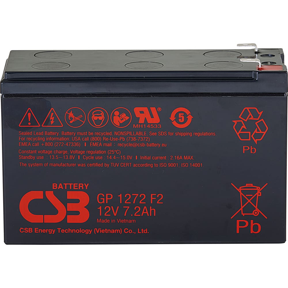 Аккумулятор GP1272 для ИБП CSB GP1272CSB