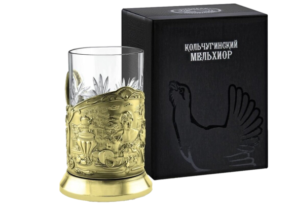 

Набор для чая "Купчиха (Триумфальная)" латунный, Золотистый, НБС9408/99