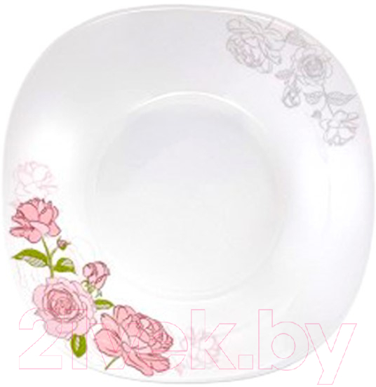 Тарелка суповая Hitt Wild Roses M 22,5 см, опаловое стекло RG010SC