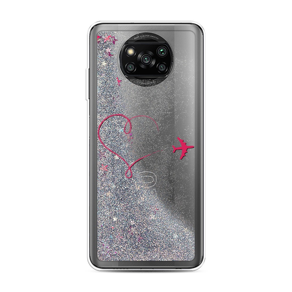 

Чехол Awog на Poco X3/X3 Pro "Сердце и самолет", Разноцветный, 310691-1