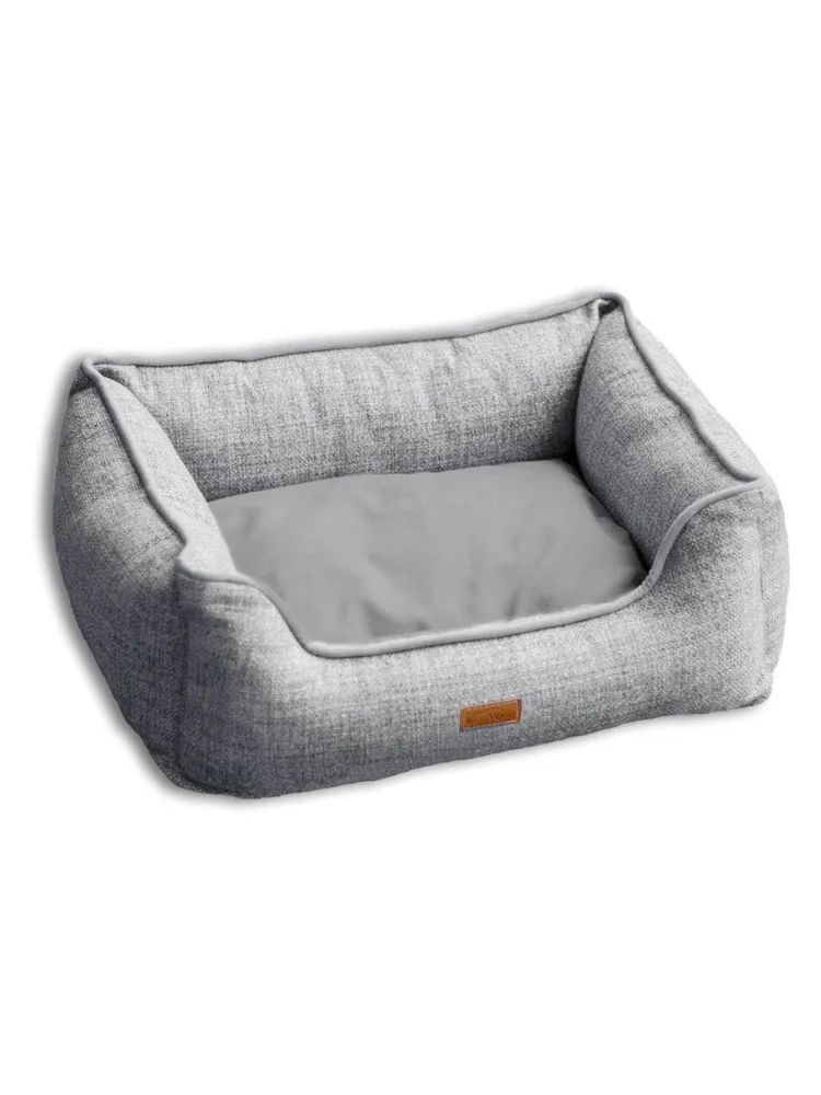 Лежанка для животных BoonWood PETS Tweed Classic, размер L (90x70 см), серая