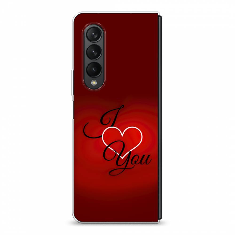 

Чехол Awog на Samsung Galaxy Z Fold 3 / Самсунг Z Fold 3 "I love you 3", Красный;черный, 2103650-6