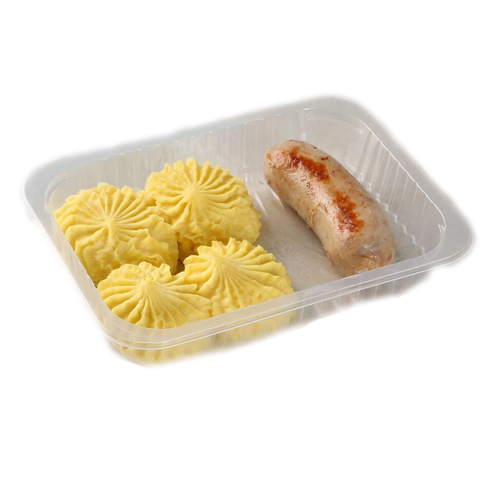 

Куриная колбаска МясновЪ ШЕФ-ПОВАР с картофельным пюре