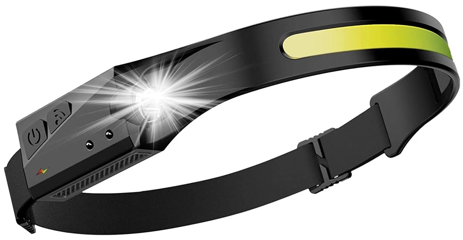 Фонарь налобный нового поколения с COB и XPE диодами, фонарик светодиодный, мощный фонарь