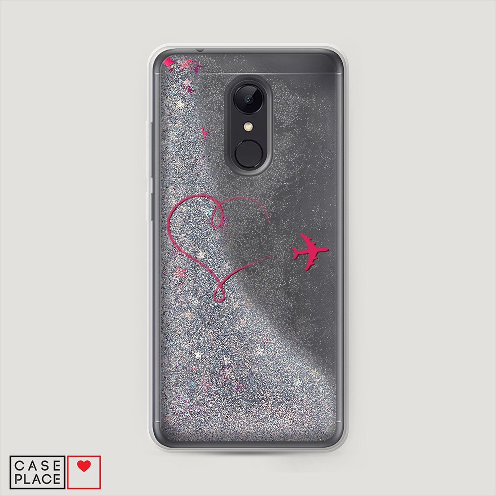 

Чехол Awog на Xiaomi Redmi 5 "Сердце и самолет", Разноцветный, 33091-1