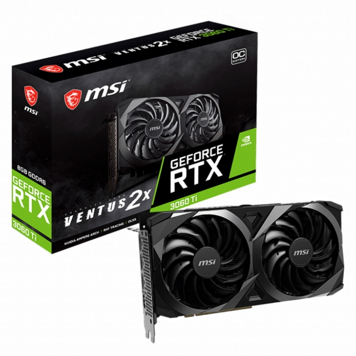 фото Видеокарта msi nvidia geforce rtx 3060 ti ventus 2x oc (rtx 3060 ti ventus 2x oc)