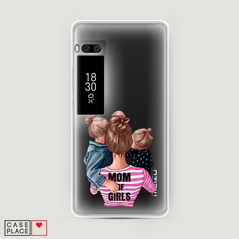 

Чехол Awog на Meizu Pro 7 Plus "Mom of Girls", Синий;розовый;черный, 71950-6