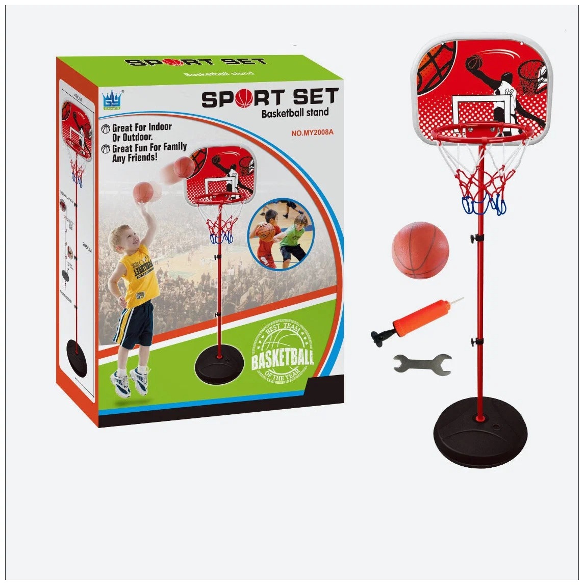 

Баскетбол, баскетбольная стойка с мячом 00-0460 в коробке