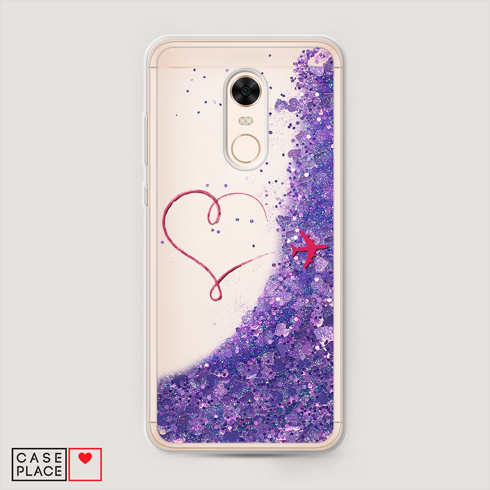 

Чехол Awog на Xiaomi Redmi 5 Plus "Сердце и самолет", Разноцветный, 33192-1