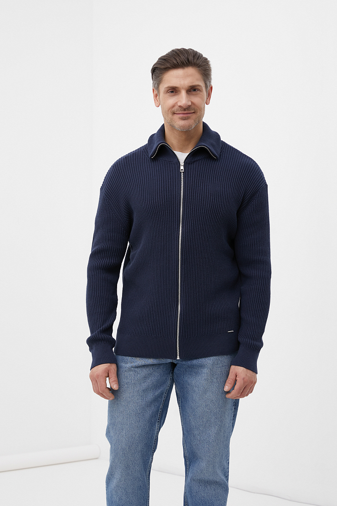 

Кардиган мужской Finn Flare FWB26100 синий 3XL, FWB26100