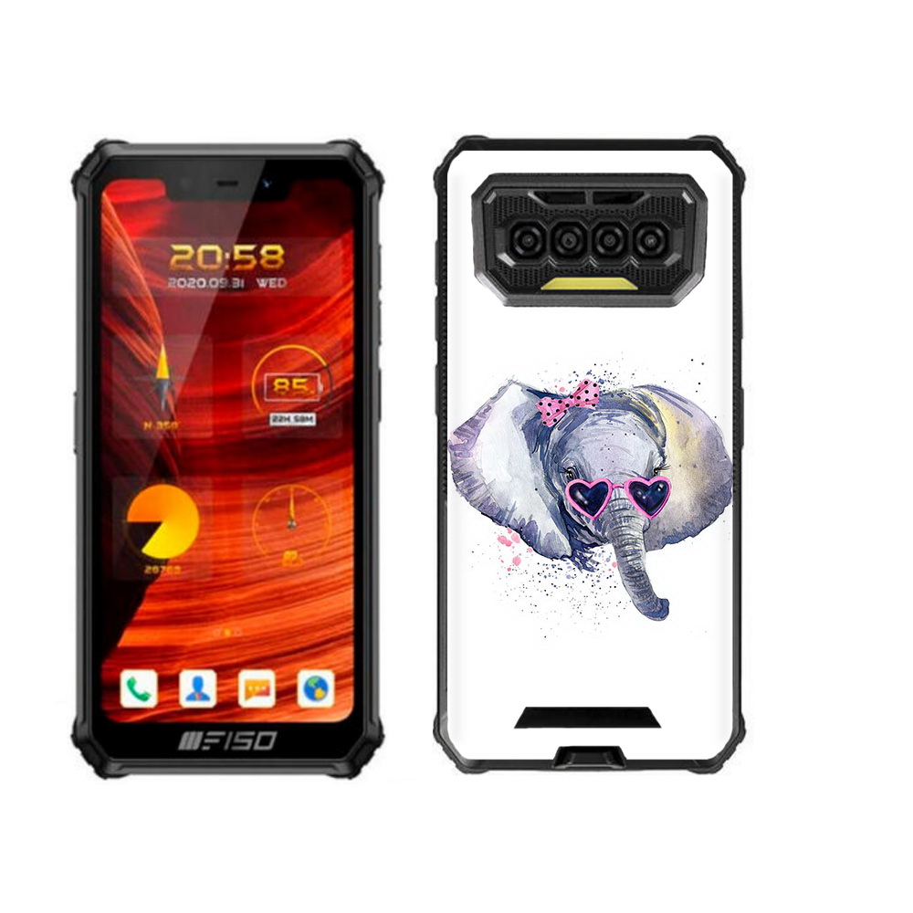 

Чехол бампер MyPads слоник в очках для Oukitel F150 Bison 2021, Прозрачный, Tocco