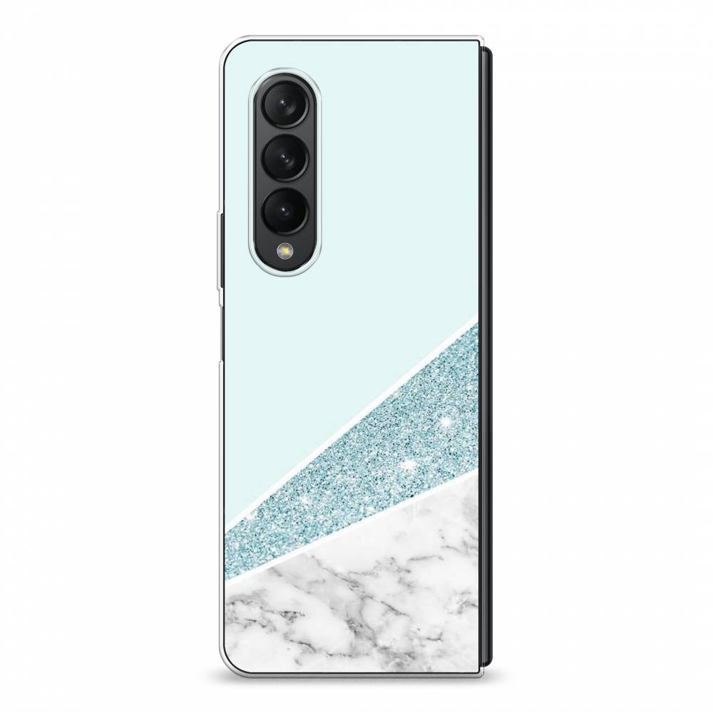 

Чехол Awog на Samsung Galaxy Z Fold 3 / Самсунг Z Fold 3 "Мрамор с голубыми блестками", Голубой;белый, 2103650-3