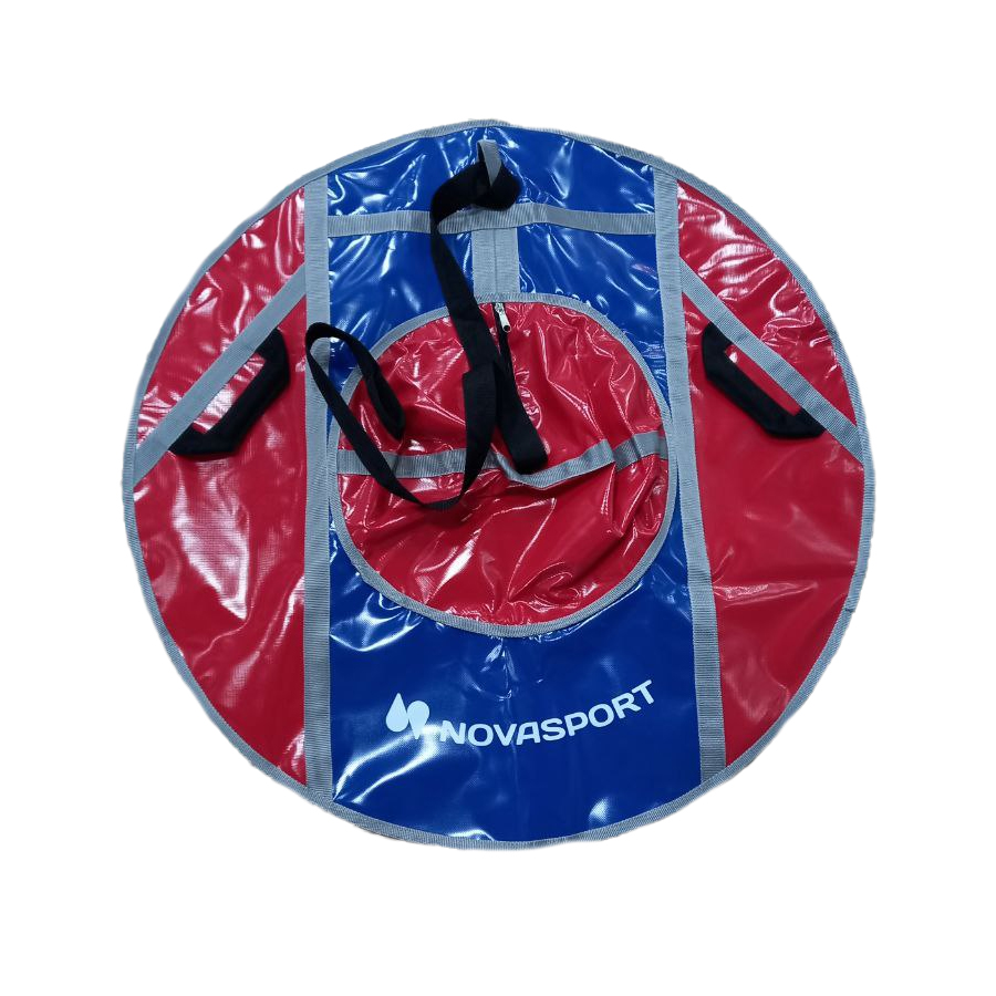 Санки надувные NovaSport 110 см тюбинг без камеры CH040.110 серый/красный синий