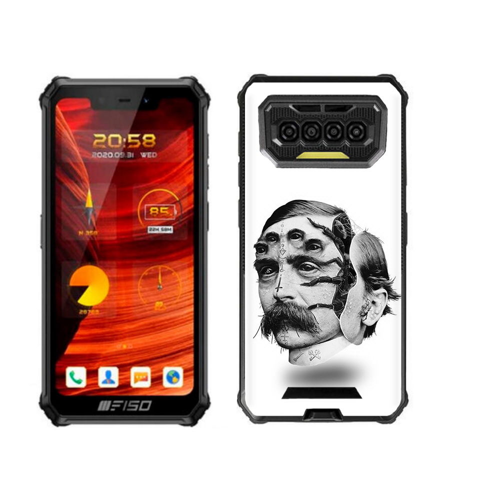 

Чехол бампер MyPads страшное лицо мужчины для Oukitel F150 Bison, Прозрачный, Tocco