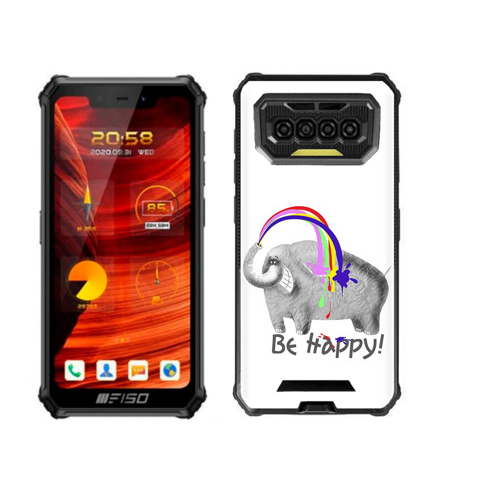 

Чехол бампер MyPads счастливый слон для Oukitel F150 Bison 2021, Прозрачный, Tocco