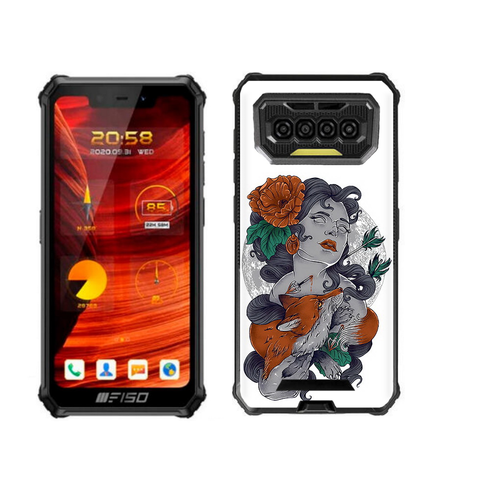 

Чехол бампер MyPads темная девушка с лисой для Oukitel F150 Bison, Прозрачный, Tocco