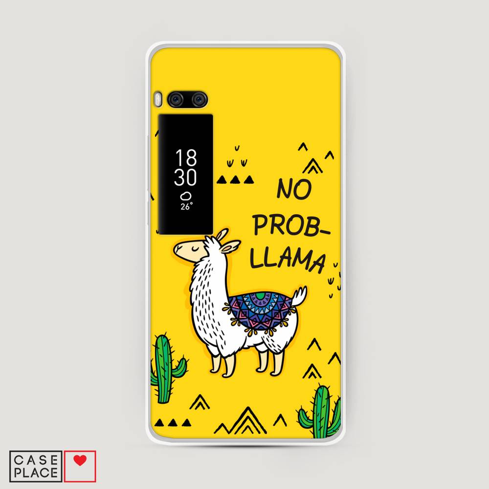 

Чехол Awog на Meizu Pro 7 Plus "No probLLama", Желтый;черный;синий, 71950-2