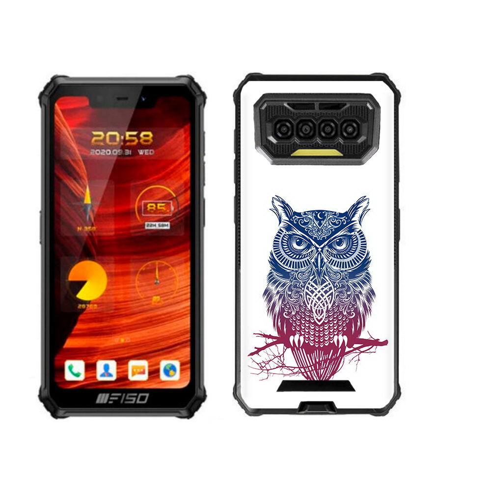 

Чехол бампер MyPads хиппи сова для Oukitel F150 Bison 2021, Прозрачный, Tocco