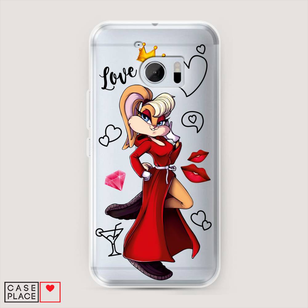

Чехол на HTC One M10 (HTC 10) "Rich Lola Bunny", Красный;бежевый;оранжевый, 101950-6