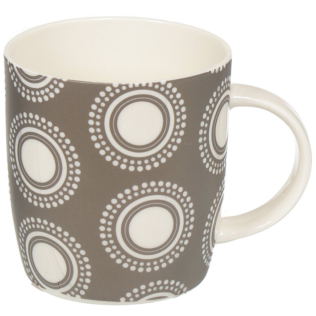 

Кружка керамика 300 мл Круги коричневые А608 в ассортименте, Круги коричневые