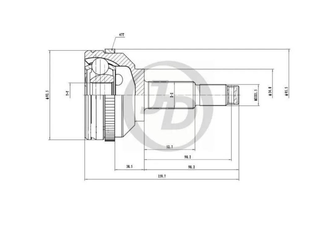 

JUST DRIVE JCT0095A ШРУС внешний ABS 151512