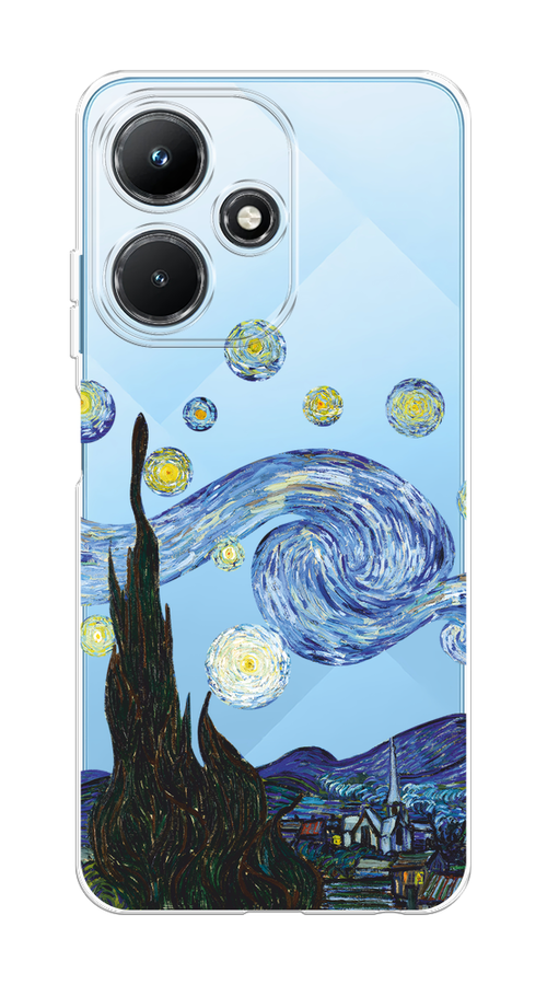 

Чехол Homey на Infinix Hot 30i "Ночь Ван Гога", Голубой;синий;черный, 3104150-1