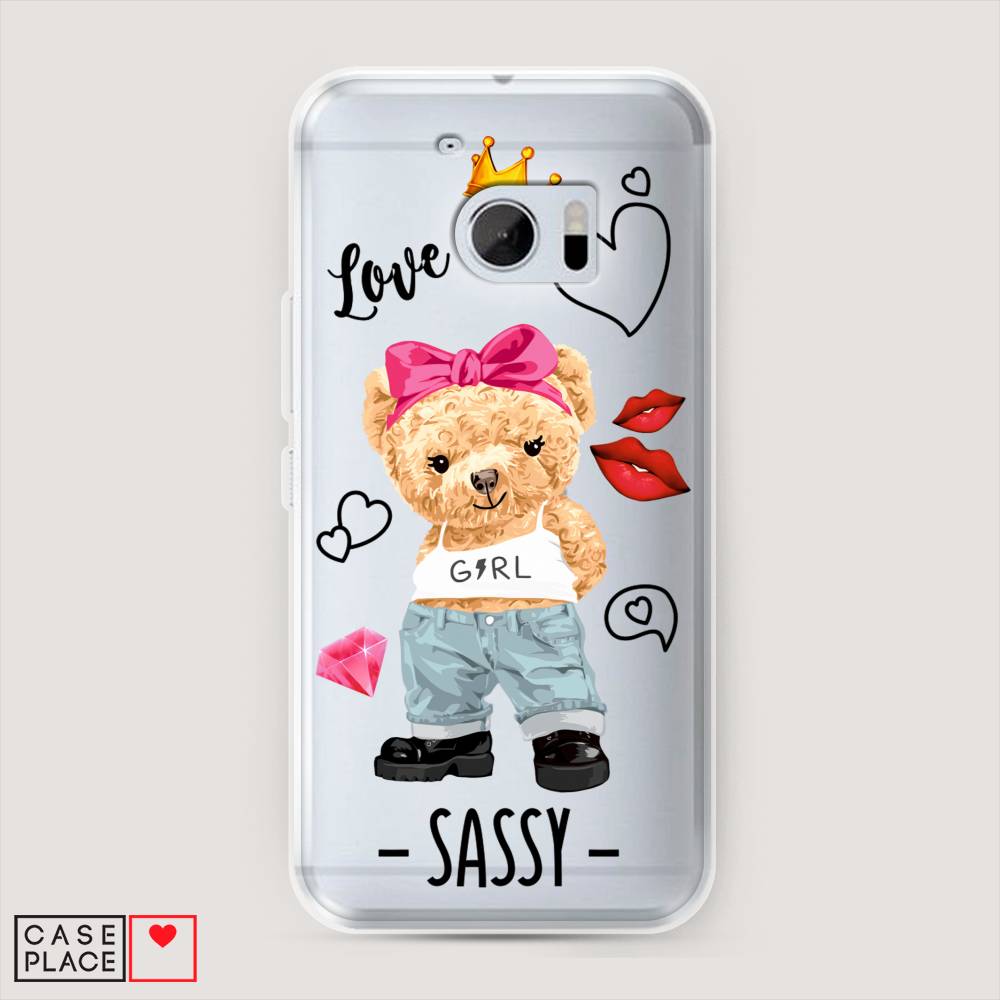 

Чехол на HTC One M10 (HTC 10) "Sugar Mommy", Голубой;белый;розовый, 101950-6
