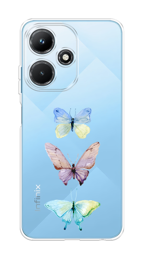 

Чехол Homey на Infinix Hot 30i "Акварельные бабочки", Бирюзовый;розовый, 3104150-1