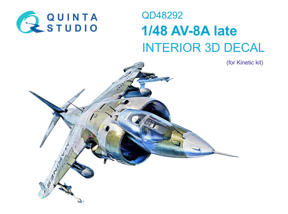 

QD48292 3D Декаль интерьера кабины AV-8A Late Kinetic, Цветной