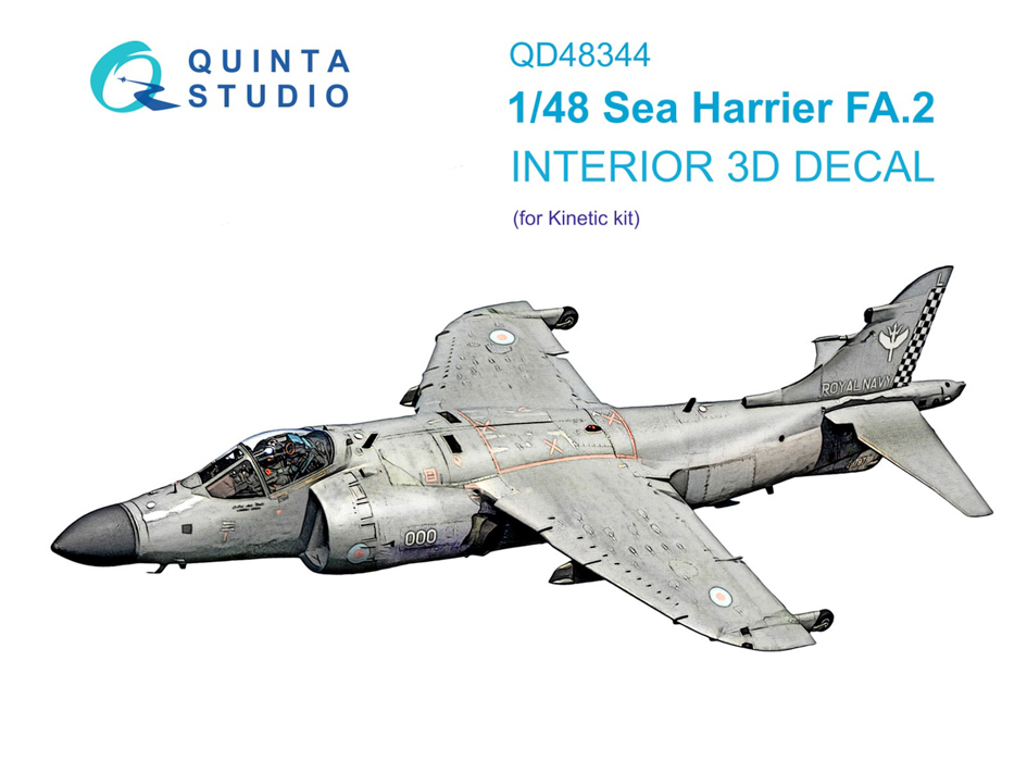 

QD48344 3D Декаль интерьера кабины Sea Harrier FA.2 Kinetic, Цветной