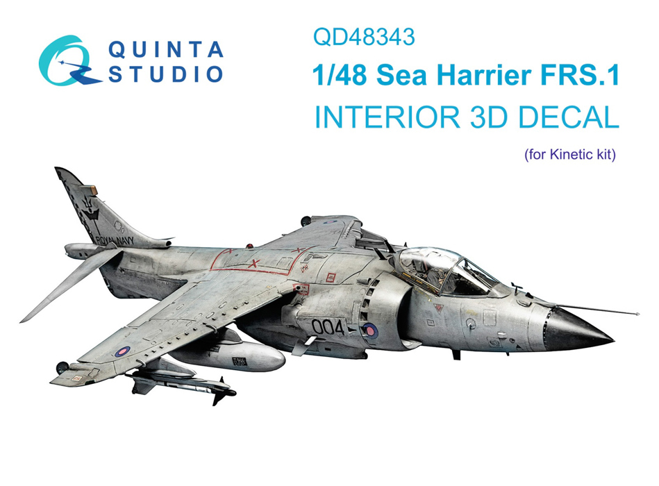 

QD48343 3D Декаль интерьера кабины Sea Harrier FRS.1 Kinetic, Цветной