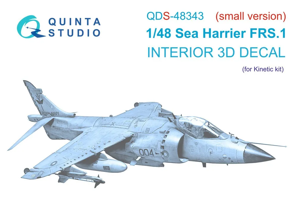 

QDS-48343 3D Декаль интерьера кабины Sea Harrier FRS.1 Kinetic Малая версия, Цветной