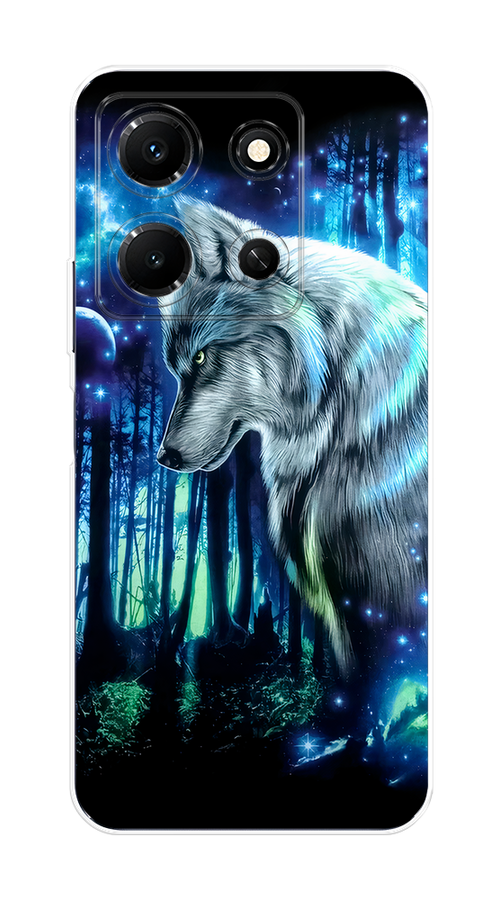 

Чехол Homey на Infinix Note 30i "Сказочный волк", Синий;серебристый;черный, 3104350-1