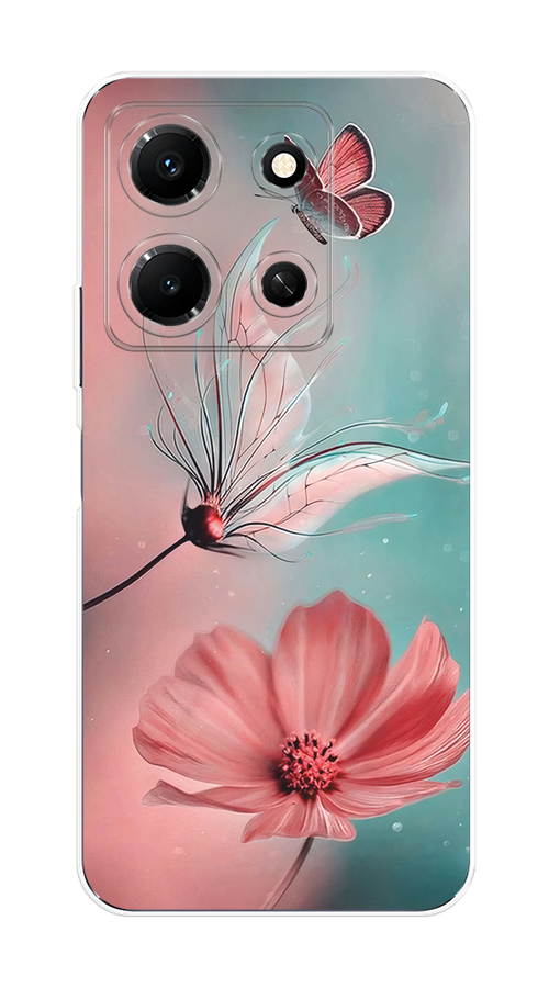 

Чехол Homey на Infinix Note 30i "Бабочка и цветок", Голубой;розовый, 3104350-1