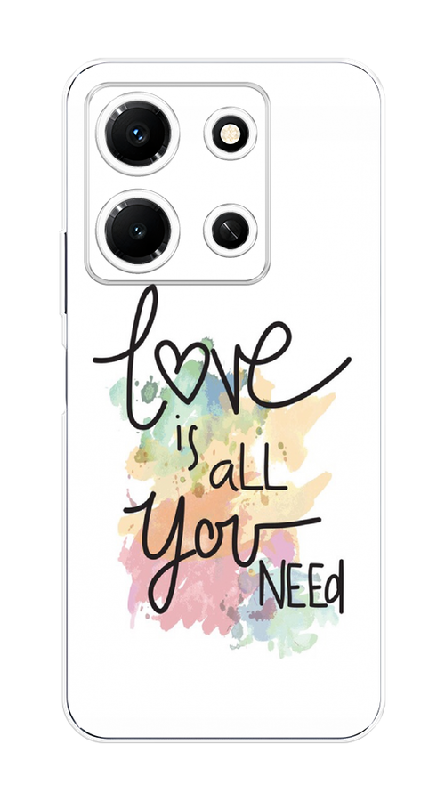 

Чехол Homey на Infinix Note 30i "Love is all you need", Белый;черный;зеленый, 3104350-1