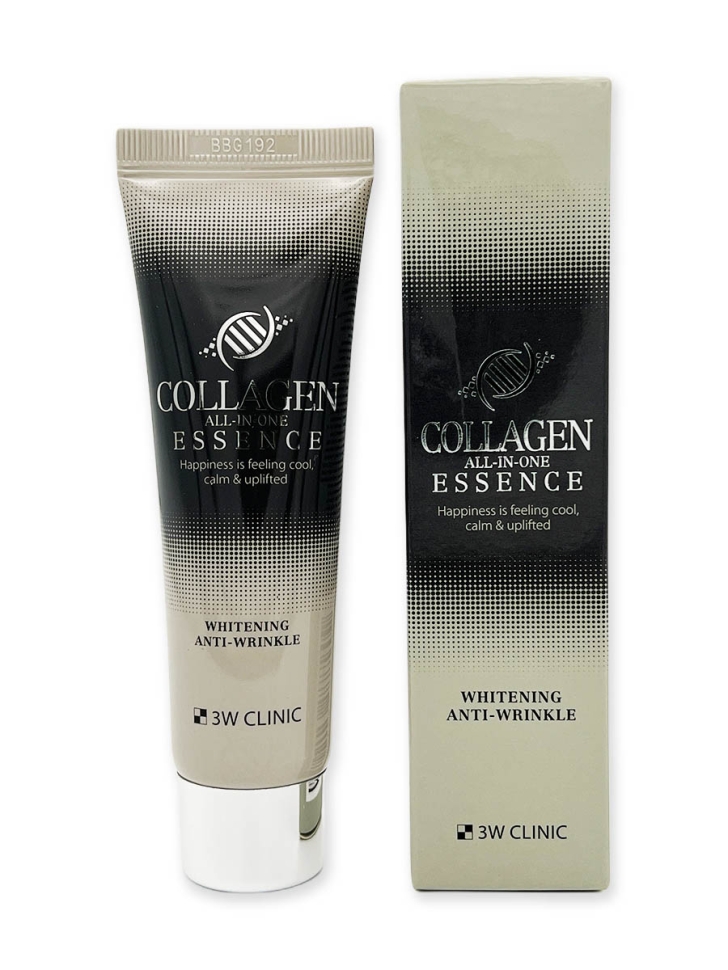 Эссенция для лица с коллагеном 3W Clinic Collagen All-In-One Essence Whitening, 60 мл эссенция la sincere коллаген se 100 super essence collagen 30 мл