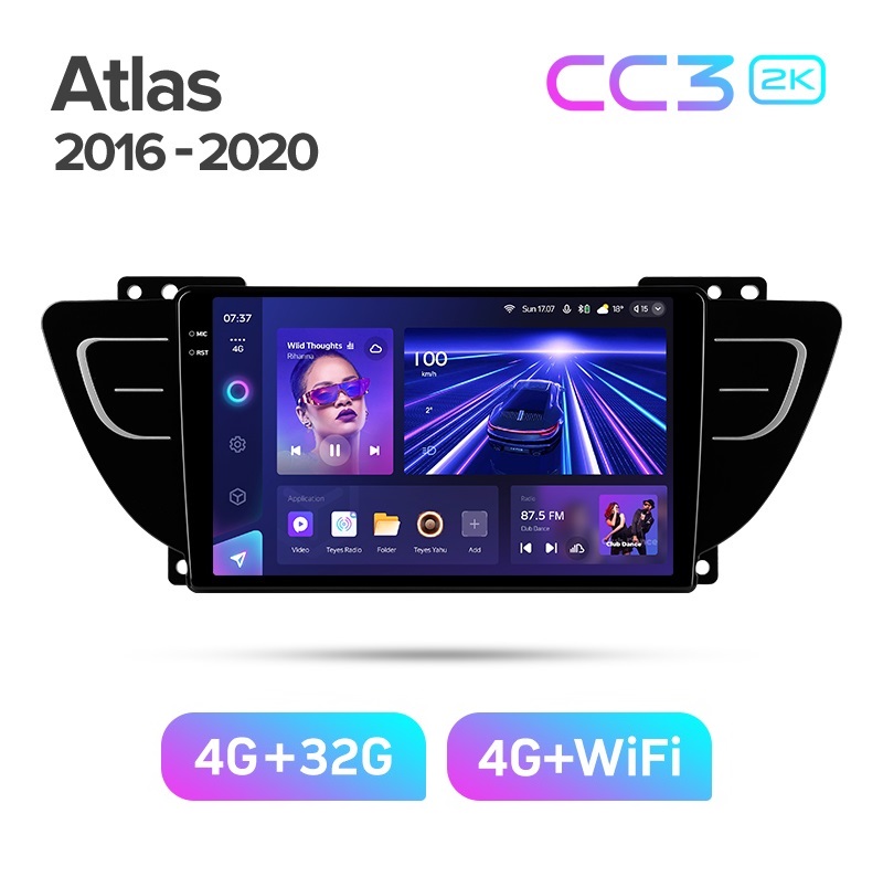 Магнитола TEYES GEELY ATLAS NL 2016-2020 г CC3 2K 432ГБ 3389000₽