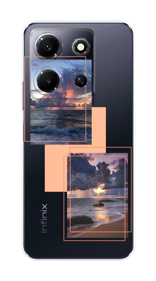 

Чехол Homey на Infinix Note 30i "Sky collage", Розовый;прозрачный;синий, 3104350-1