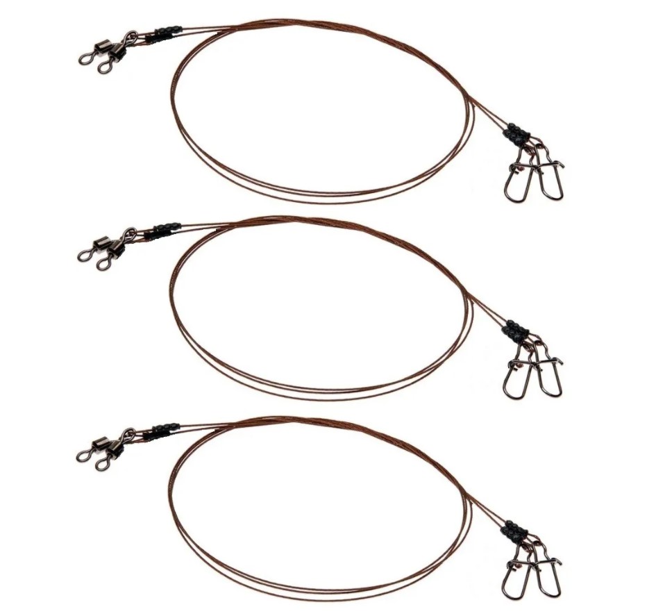 Рыболовный поводок Win 7х7 коричневый 12 кг, 20 см, 6 шт.