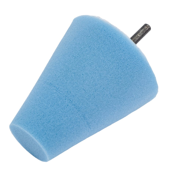 Губка для полировки 80x30мм конусная для дрели синяя ROCKFORCE микрофибра grand caratt для полировки плюшевая 20×30 см синяя