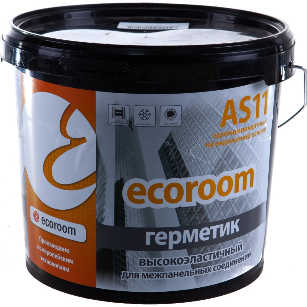 Акриловый герметик для межпанельных швов ECOROOM AS-11 серый 7 кг E-Герм-8867/7