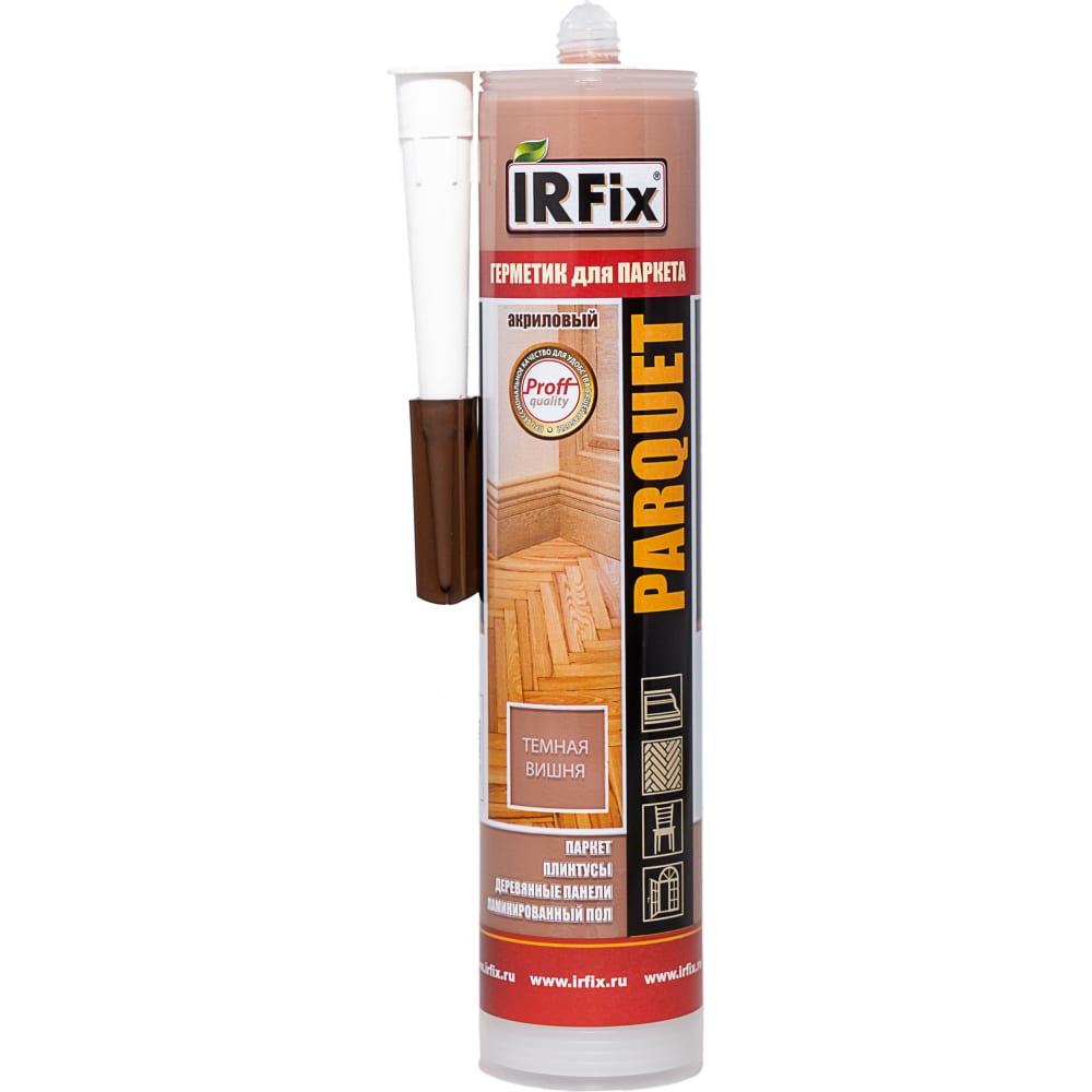 Акриловый герметик для паркета IRFIX Темная вишня 310 мл 20028 карандаш irfix темная вишня для реставрации трещин