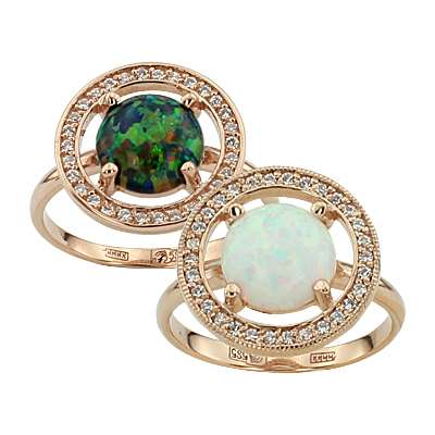 

Кольцо из золота c опалом ALORIS Кольцо 477ОтКц р. 17.5, Кольцо 477ОтКц