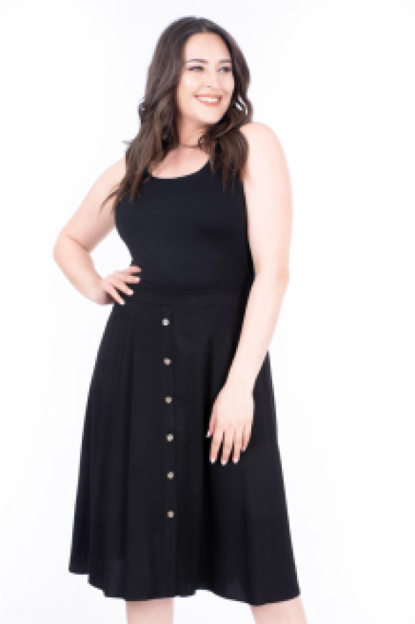 

Юбка женская My Line Moda 516 черная 52 (доставка из-за рубежа), 516