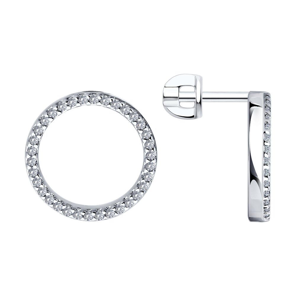 

Серьги из серебра SOKOLOV 94026738, фианит, 94026738