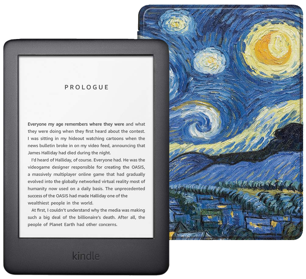 Amazon Kindle 10 8Gb SO Black с обложкой Van Gogh