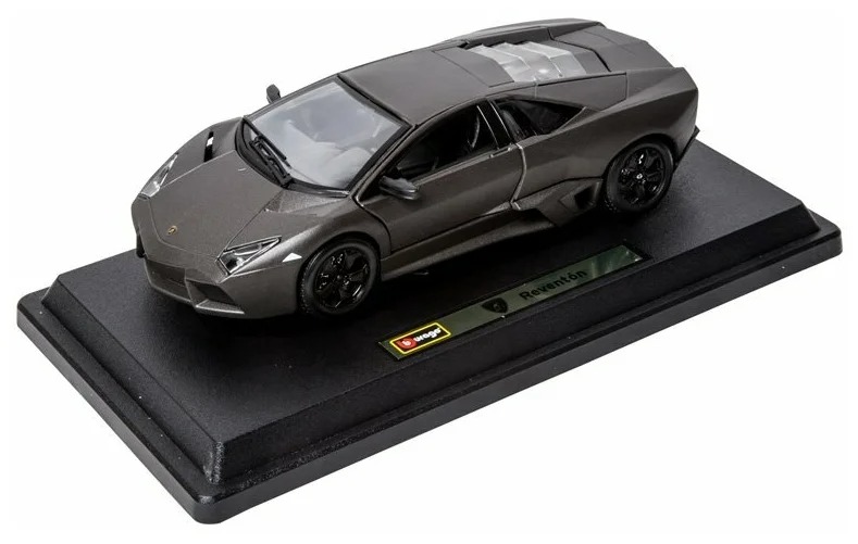 Легковой автомобиль Bburago Lamborghini Reventon 1:24, 17 см, серый 18-21041 машинка металлическая bburago lamborghini urus 1 18 серый металлик